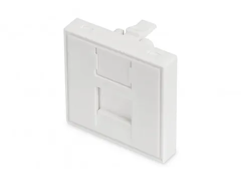 45x45mm 1-Poorts Frontpaneel Voor Kabelgoten Wit