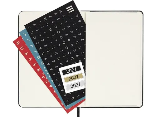 Agenda 2027 Moleskine 12M Weekly 7dag/2pagina's pocket hc black