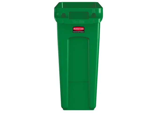Slim Jim Afvalcontainer Met Luchtsleuven 60 Liter Groen