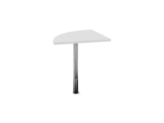 koppelelement voor bureau,90 °,HxBxD 720-840x600x600mm,rond,Bl-wit