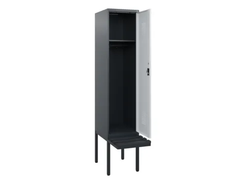 locker met bank,HxBxD 1950x400x815mm,1vak,vak B 400mm,cilinderslot