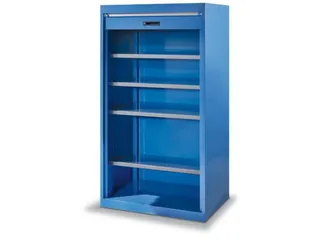 zwaarlast-roldeurkast,HxBxD 1950x1100x641mm,4xStalen bodem,lak RAL6011 - 2