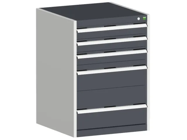 ladekast HxBxD 900x650x650mm 5laden romp RAL7035 front RAL7016