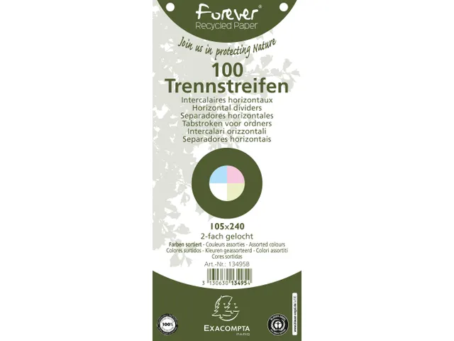 Tabstroken perfo FOR EVER 105X240mm ass