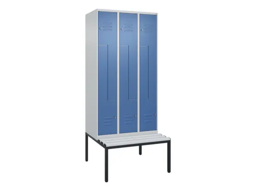 Z-garderobekast,HxBxD 2120x900x815mm,6vak,vak B 300mm,cil.-slot