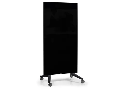 Mobiel Glasbord Zwart Magnetisch 90x175Cm