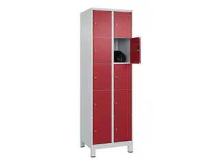 lockerkast,HxBxD 1950x600x500mm,2x5vakken,vak B 300mm,cil.-slot,voeten - 1