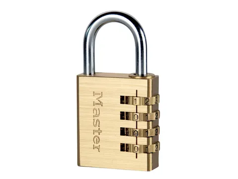 Hangslot Master Lock 604EURD combinatieslot messing 40mm