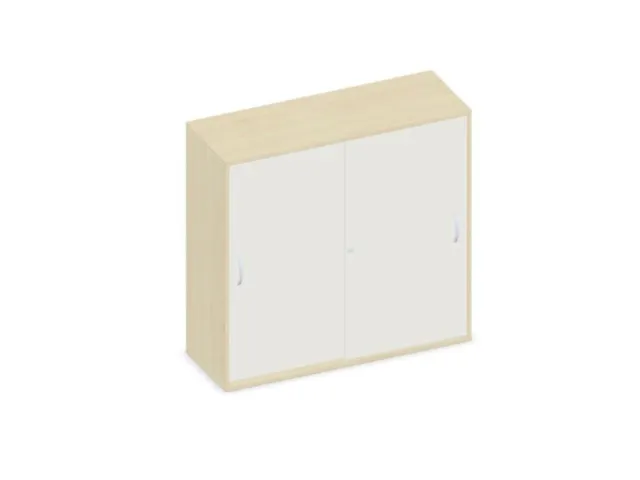 Schuifdeurkast 1150x1200x430mm Decor Romp Esdoorn Decor Front Wit