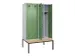 locker met bank,voor scheiding van kleding,HxBxD 2120x1200x815mm,4vak