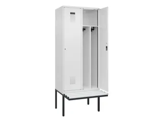 locker met bank,voor scheiding van kleding,HxBxD 2120x800x815mm,2vak - 1