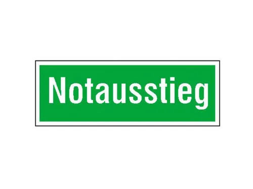 Vluchtroute-aanvullend bord,nooduitgang,aluminium,groen/wit