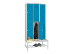 banklocker,dubbeldeks,HxBxD 2150x900x800mm,RAL7035,front RAL5012