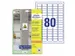 Etiket Avery Zweckform L7872-20 35.6x16.9mm Wit 1600 stuks