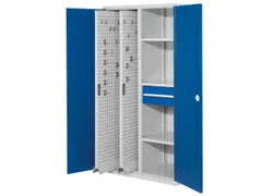 Uitschuifkast Blauw 1950x1000x600mm 2uitschuifwanden 3legborden 1lade