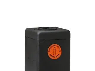 Afvalbak met rozet 60 liter EarthBin zwart oranje - 3