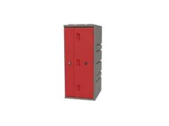 Kunststof locker,HxBxD 910x385x470mm,1vakken,draaigrendel,romp grijs