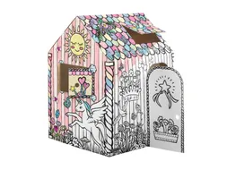 Kartonnen speelhuis XL Eenhoorn Bankers Box Play inkleurbaar
