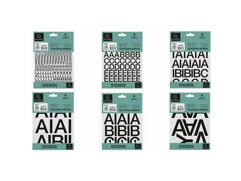 Zelfklevende letters (10mm) zwart