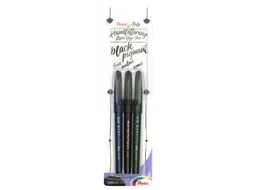 Brushpen Pentel XSESP15 zwart blister à 3 stuks