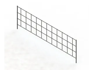 afschermrooster,v. inhaakstelling,HxD 150x600mm,vrijstaand,staal - 1