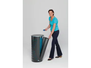 Afvalverzamelaar Antraciet 120 Liter 850x380x440mm Met Deur - 4