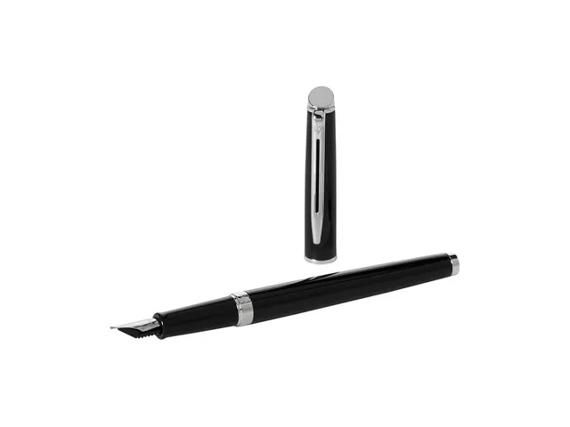 Vulpen Waterman Hémisphère Black lacquer CT Medium blauwe inkt