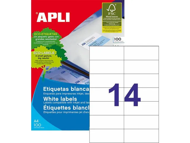 Witte Etiketten 105 X 424 Mm (Bxh) 1.400 Stuks (1277)