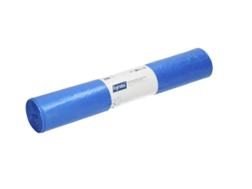 Afvalzak Hynex 70x110cm LDPE recycled T40 120L blauw rol à 20 stuks