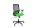 Chaise de bureau Linea Tekna 01 noir/vert avec accoudoir 2D