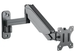 Wandbeugel voor TV’s en monitoren (veerarm met 3 draaipunten), voor