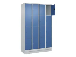 lockerkast,HxBxD 1950x1200x500mm,4x4vakken,vak B 300mm,cil.-slot - 1