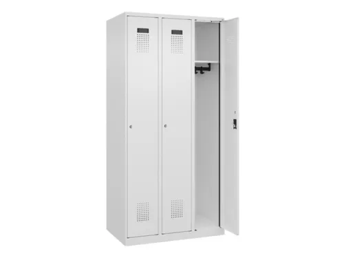 locker,HxBxD 1850x900x500mm,3vak,vak B 300mm,cil.-slot,staand op vloer