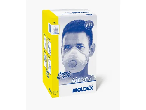 Moldex herbruikbaar stofmasker Air Seal FFP3 R D Ventex Klima-ventiel
