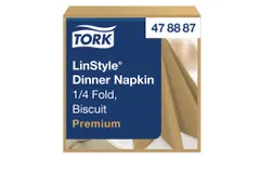 Linstyle Dinnerservet 478874 39x39cm 1-laags 1/4 vouw biscuit 700 Stuk