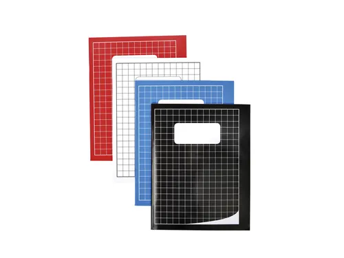 Schrift Qbasic 210x165mm ruit 10mm 80blz 70gr assorti