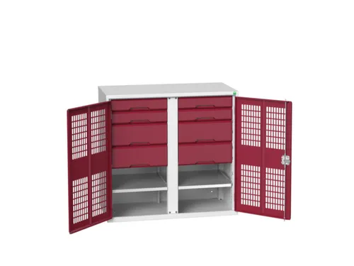 universele kast,HxBxD 1000x1050x550mm,2xStalen bodem,8lade(n)