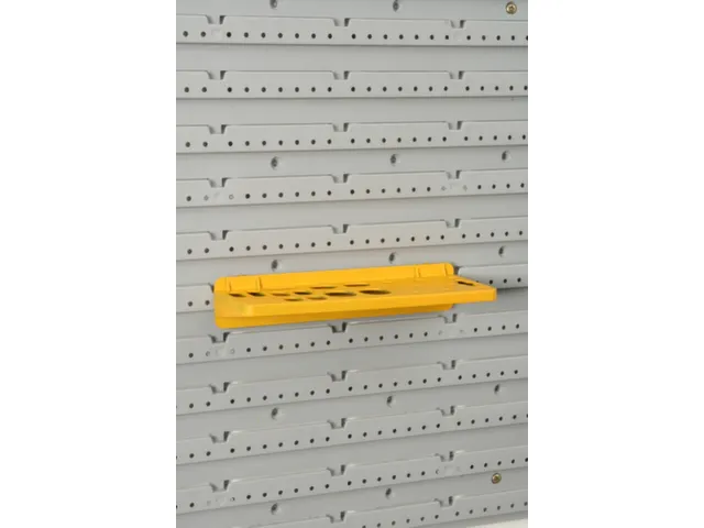 porte-outils,p. plaque de rangement perforée,HxlxP 45x230x95mm,jaune