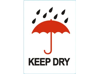 Etiket KEEP DRY Rol 500 etiketten 74x105mm - 1