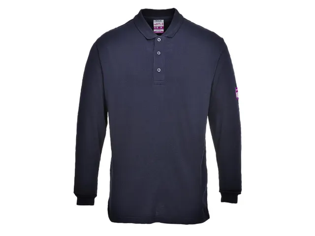 Polo à manches longues Portwest FR10, bleu marine, taille 5XL, la pie