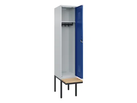 locker met bank,HxBxD 2120x400x815mm,1vak,vak B 400mm,cilinderslot