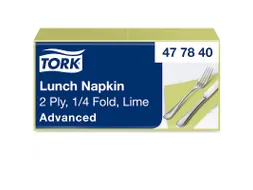 Tork 477840 Lunchservet 33x33cm 2-laags 1/4 vouw 10x200st Lime