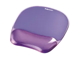 Muismat met polssteun Fellowes Crystals gel transparant paars