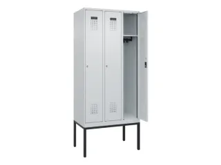 locker,HxBxD 2120x900x500mm,3vak,vak B 300mm,cil.-slot,voetonderstel - 1