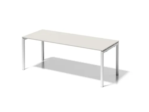 bureau HxBxD 740x2000x800mm blad grijswit 4-voeten verkeerswit