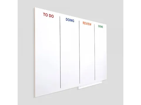 Whiteboard Rocada Skinagile 100x150cm wit gelakt