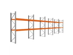 palletstelling,basis+4xaanbouw,HxBxD 3360x14100x1100mm,vakl. 3000kg