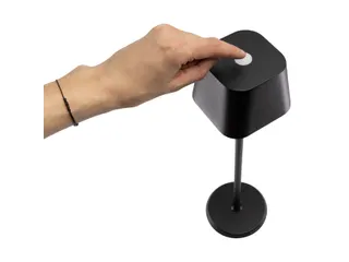 Securit Tafellamp Georgina LED Zwart oplaadbaar USB dimbaar - 4