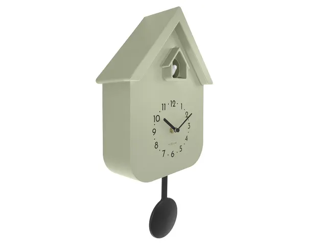 Horloge murale NeXtime Twitter 21,5x41,5 cm vert olive