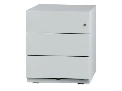 Ladenblok Staalplaat 495x420x565mm 3laden Cilinderslot Lichtgrijs